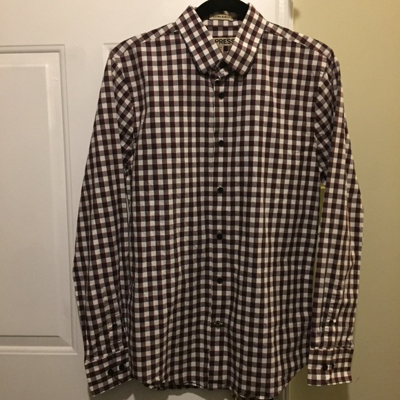 Express Other - NWOT EXPRESS Men’s M 15-15.5 Checkered Button Down